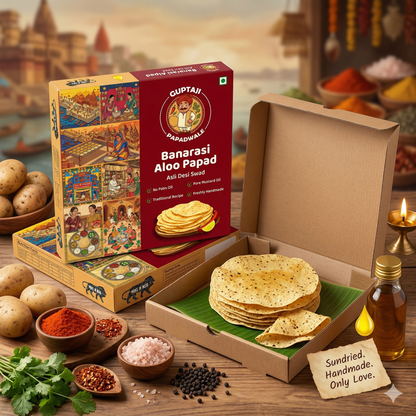 Guptaji Papadwale | Handmade Banarasi Aloo Papad | Authentic & Sun-Dried