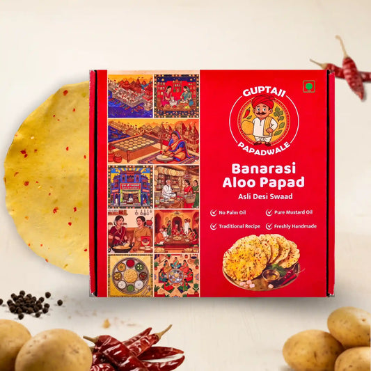 Banarasi Aloo Papad Classic Red Chilli ‚ Spicy Homemade Aloo Papad Online