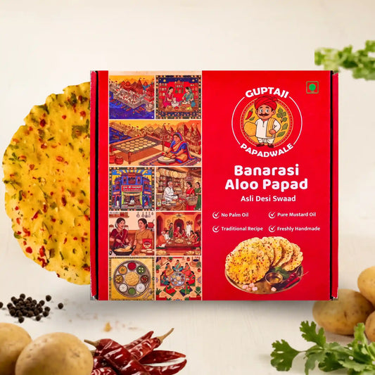 Banarasi Aloo Papad Double Masala‚ Extra Spicy Homemade Papad Varanasi